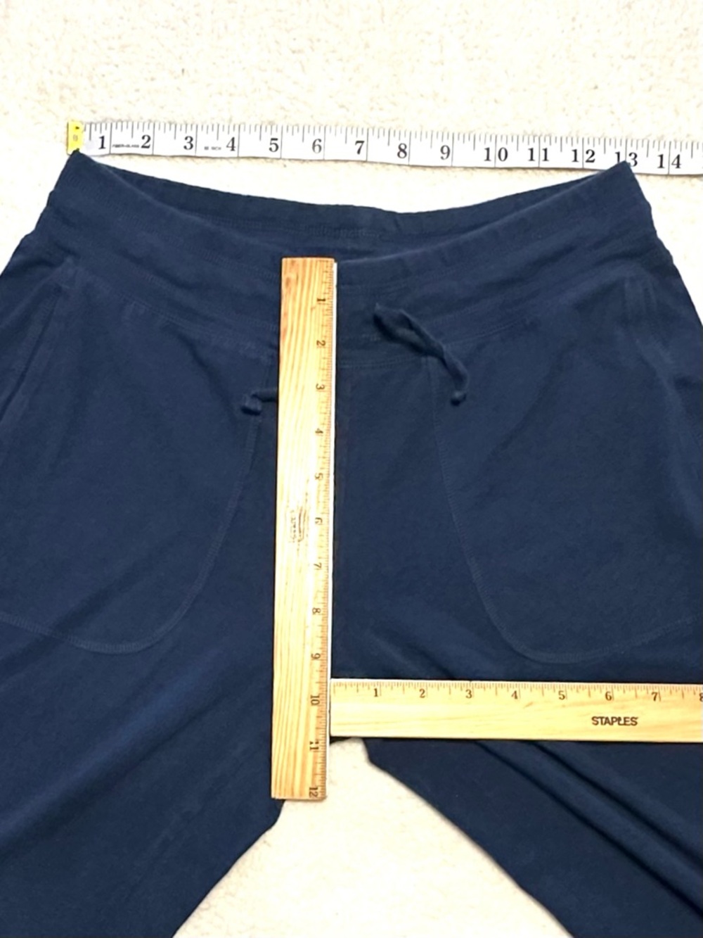 5/$15💥 Black Cargo Capri Shorts & Navy Jogger Pants Athletic Lounge Bundle Lot - Picture 6 of 14